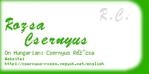 rozsa csernyus business card